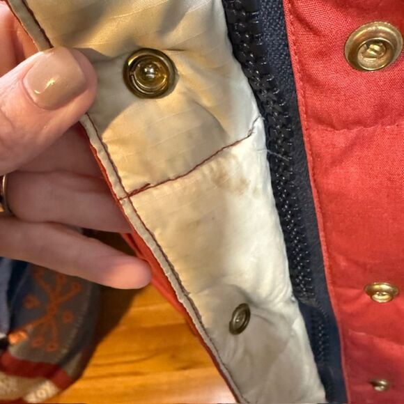 Vintage REI Co-op Women's Red Goose Down Puffer Jacket S Removable Hood - Picture 4 of 11